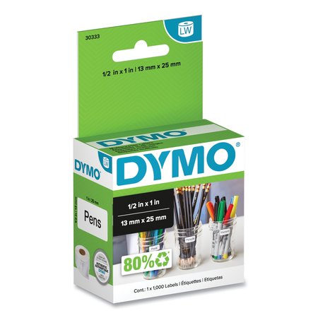 DYMO LabelWriter Multipurpose Labels, 0.5 x 1, White, 1000 Labels/Roll 30333